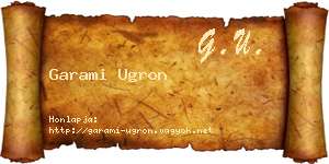 Garami Ugron névjegykártya